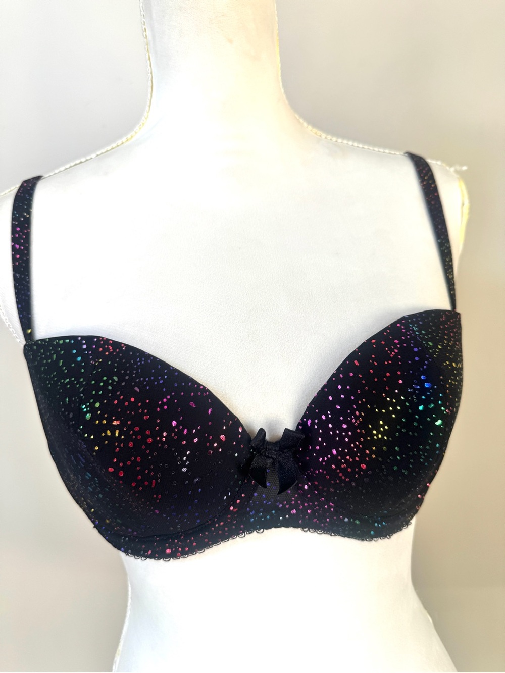 L’ Agent Agent Provocateur "Garcia" Rainbow Sparkles Padded Underwire Bra 34DD